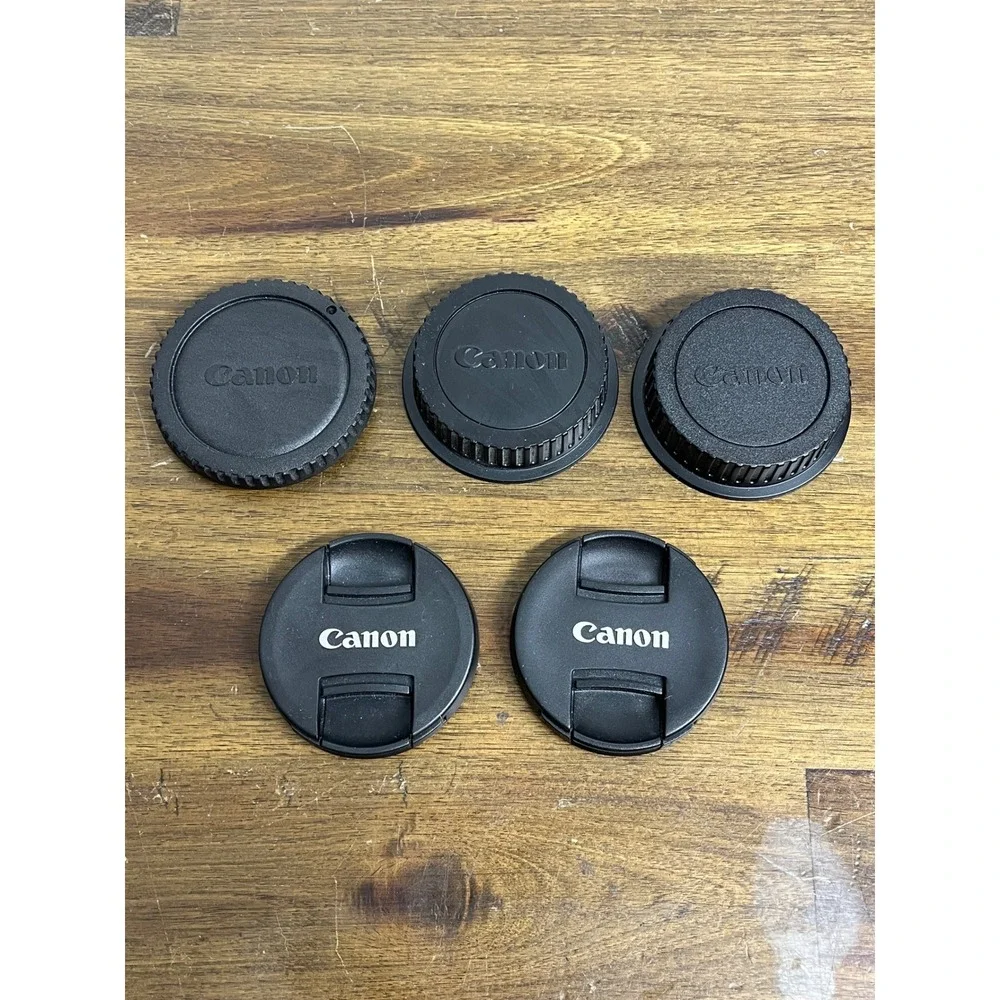 Canon Lens Cap Bundle 58mm Front Caps Rear Lens Caps and Body Cap Lot of 5